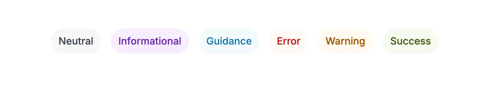 Tag component variants using the same shared semantic palette